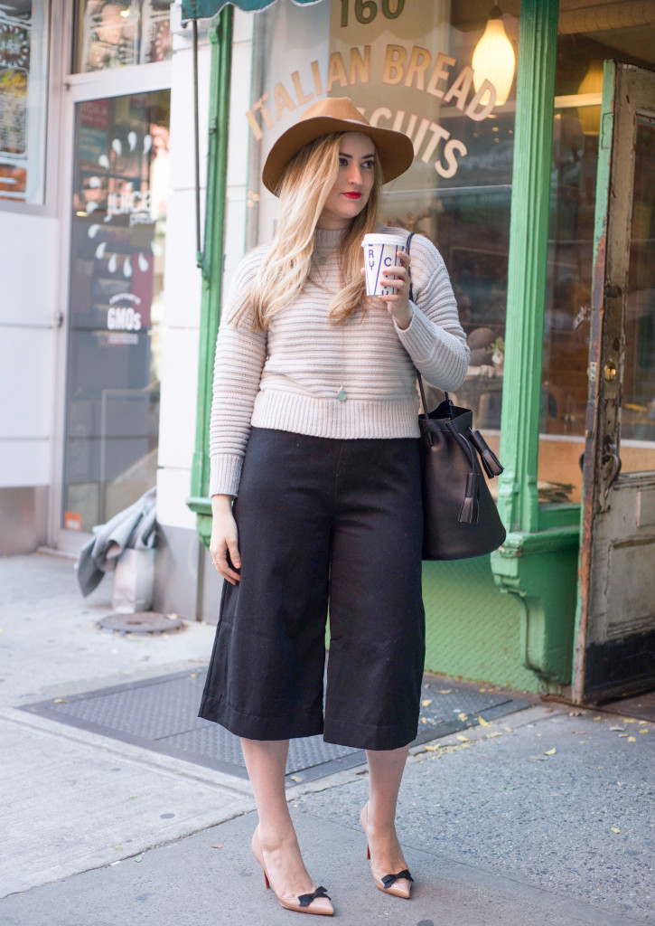 cozy sweaters and forever 21 culottes