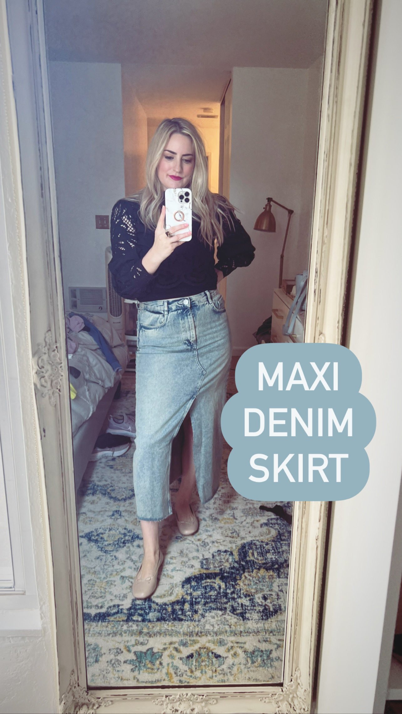 The Ultimate Style Guide: How to Style a Denim Maxi Skirt - My Stiletto ...